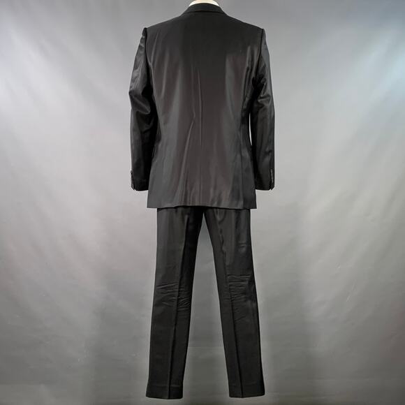 HUGO BOSS Size 44 Black Wool Single Breasted Notch Lapel Suit - Picture 3 of 16